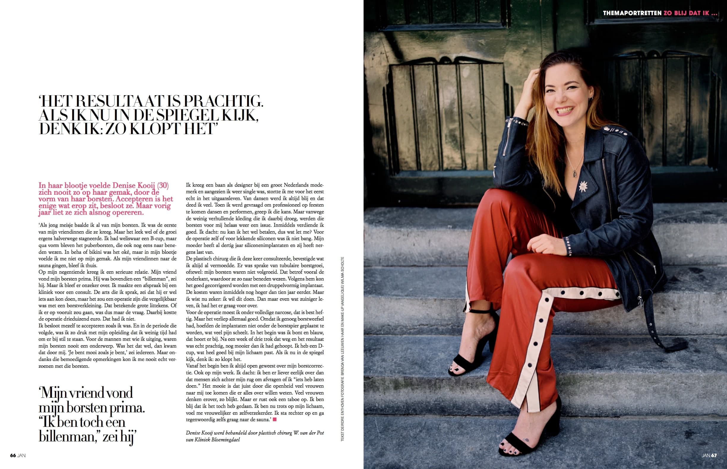 Denise Kooij in Jan magazine